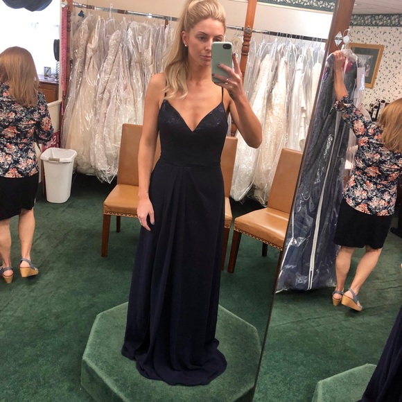 Navy Bridesmaid Dress - Picture 4 of 8